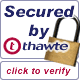 Thawte Secured with SSL Encryption